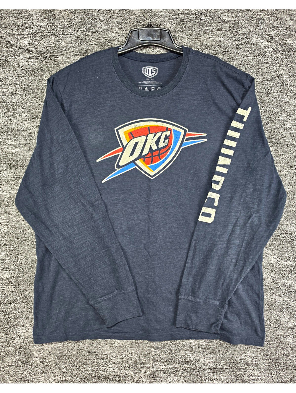OTS Oklahoma City Thunder NBA Basketball Long Sleeve Shirt XXL Blue